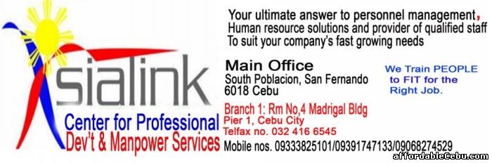 1st picture of HUMAN RESOURCE PROVIDER & CONSULTANCY SERVICES Offer in Cebu, Philippines