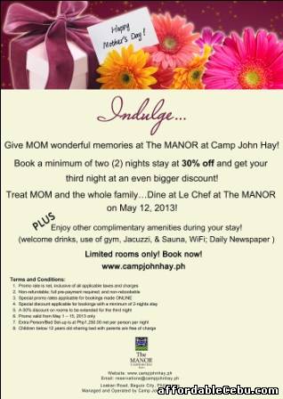 1st picture of Mother’s Day Promo at the Best Hotel in Baguio For Rent in Cebu, Philippines
