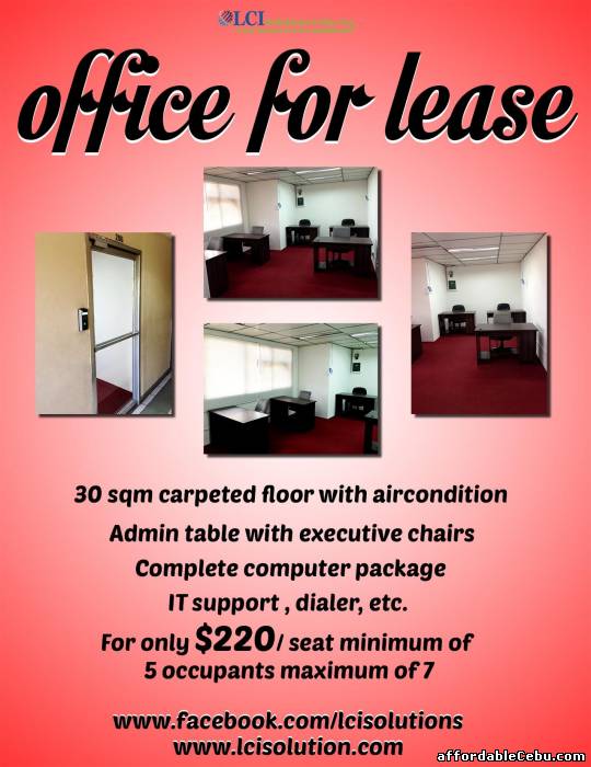 1st picture of OFFICE SPACE FOR LEASE For Rent in Cebu, Philippines