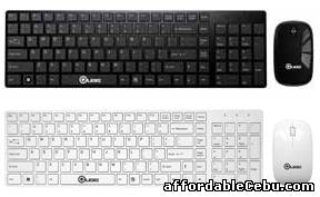 1st picture of Qube Scroll USB Mouse & Qube Chocolate USB Keyboard Wireless For Sale in Cebu, Philippines