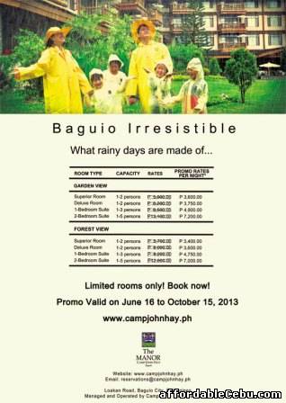 1st picture of Irresistible Promo at The Manor Hotel Baguio For Rent in Cebu, Philippines