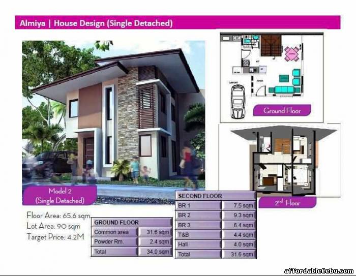 3rd picture of Vera Single Detached House & Lot in Canduman Mandaue Cebu 09331397969 For Sale in Cebu, Philippines