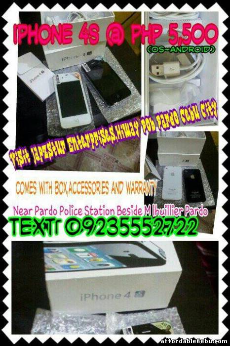 1st picture of FOR SALE: BRANDNEW IPHONE 4S (CLASS A,ANDROID) For Sale in Cebu, Philippines