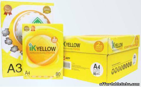 1st picture of IK Yellow A4 Copy Paper 80gsm/75gsm/70gsm For Sale in Cebu, Philippines