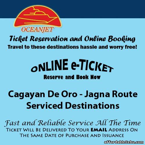 1st picture of OceanJet Cagayan De Oro-Bohol (Jagna) Route Ticket Reservation and Online Booking For Sale in Cebu, Philippines