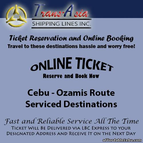 1st picture of Trans-Asia Shipping Cebu-Ozamis Route Ticket Reservation and Online Booking For Sale in Cebu, Philippines