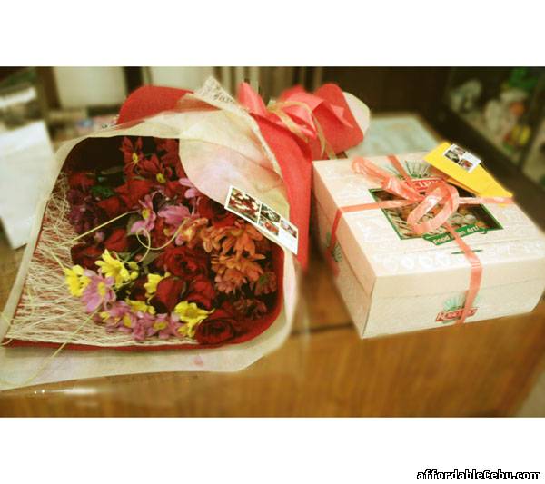 1st picture of Bouquet of Flowers with Bistro Cake For Sale in Cebu, Philippines