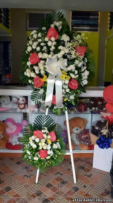 1st picture of Funeral Flower Stand - 2 Arrangement in 1 Stand (Large) For Sale in Cebu, Philippines