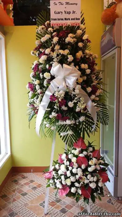 2nd picture of Funeral Flower Stand - 2 Arrangement in 1 Stand (Large) For Sale in Cebu, Philippines