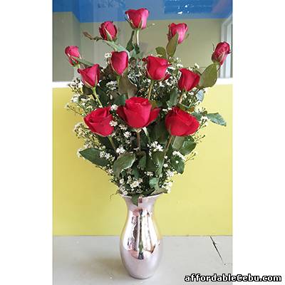 1st picture of A Dozen Roses in Vase For Sale in Cebu, Philippines