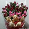 Bouquet of Roses and Bears