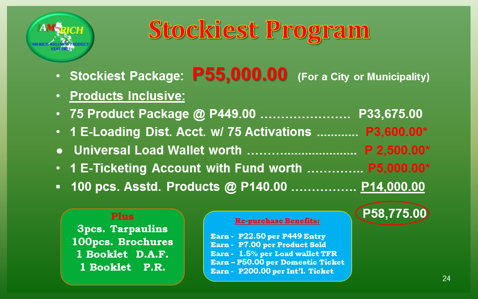 1st picture of IAM-RICH STOCKISHIP PROGRAM Looking For in Cebu, Philippines