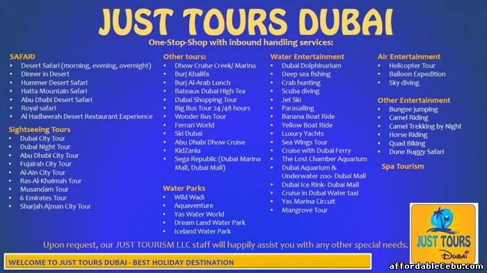 2nd picture of WELCOME TO JUST TOURS DUBAI – BEST HOLIDAY DESTINATION Offer in Cebu, Philippines