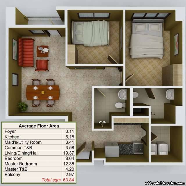 3rd picture of 2-bedroom condo in cebu city 5% down For Sale in Cebu, Philippines
