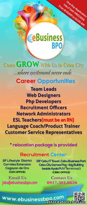 1st picture of eBusiness BPO jobs Looking For in Cebu, Philippines