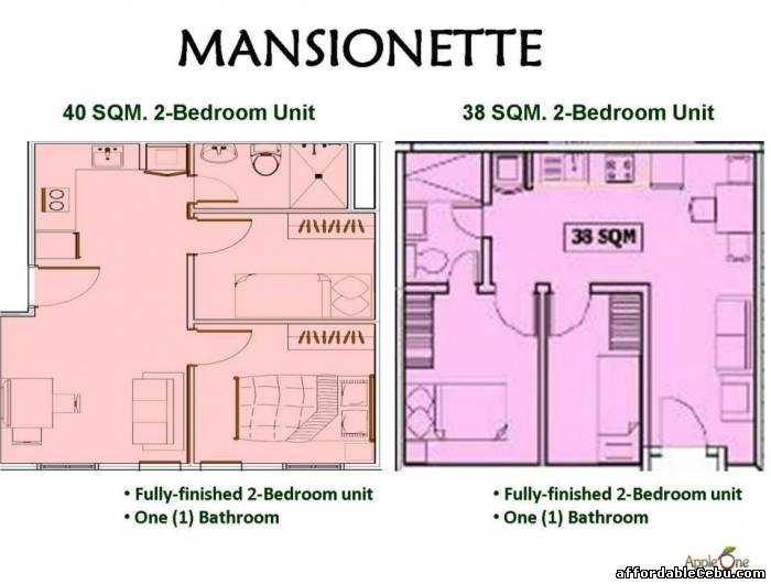 4th picture of TWO BEDROOM UNIT IN MANSIONETTE WITH BALCONY WITH AFFORDABLE PRICE For Sale in Cebu, Philippines