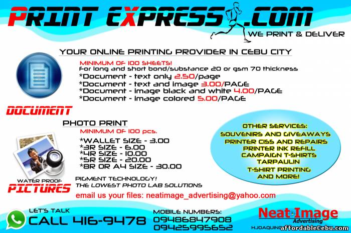 1st picture of We print Pictures and deliver pictures right from your door steps Offer in Cebu, Philippines