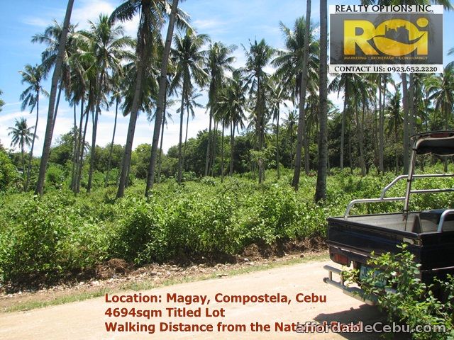 1st picture of 4694sqm Compostela Lot walking distance from the National Road Near Beach For Sale in Cebu, Philippines