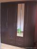 Wardrobe cabinet, four doors, drawers and mirror