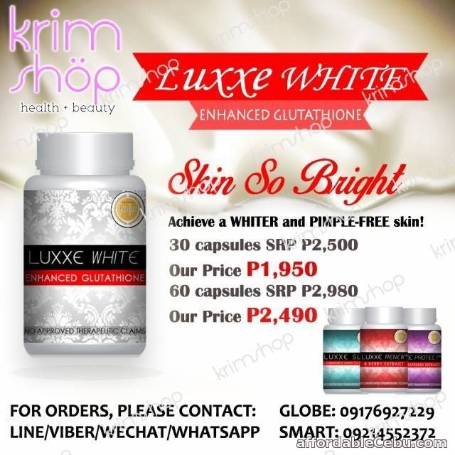 1st picture of LUXXE WHITE Enhanced Glutathione 60 capsules by FrontRow and KrimShop For Sale in Cebu, Philippines