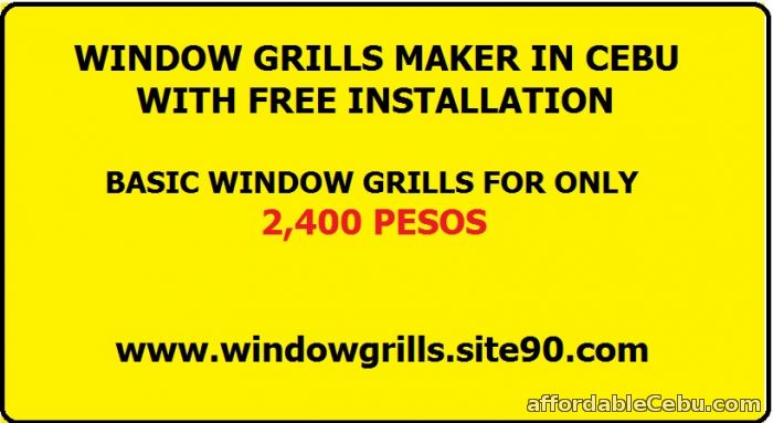 1st picture of Window grills maker in Cebu with free installation for only 2,400 pesos Looking For in Cebu, Philippines