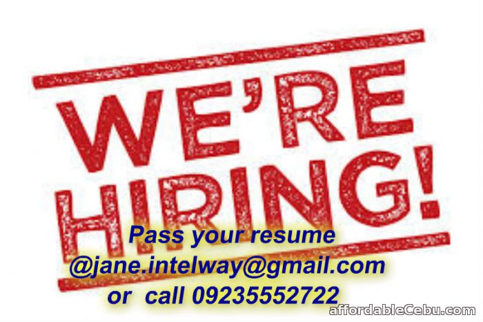 1st picture of urgent hiring Looking For in Cebu, Philippines