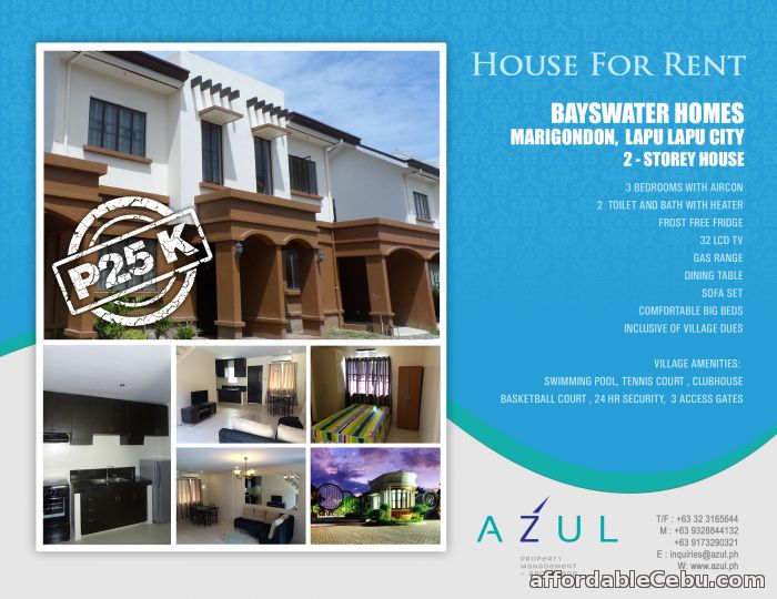 1st picture of 3BR with AIRCON ; 2 T&B For Rent in Cebu, Philippines