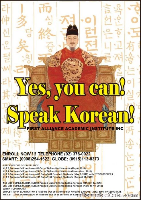 1st picture of Learn Korean Language Offer in Cebu, Philippines