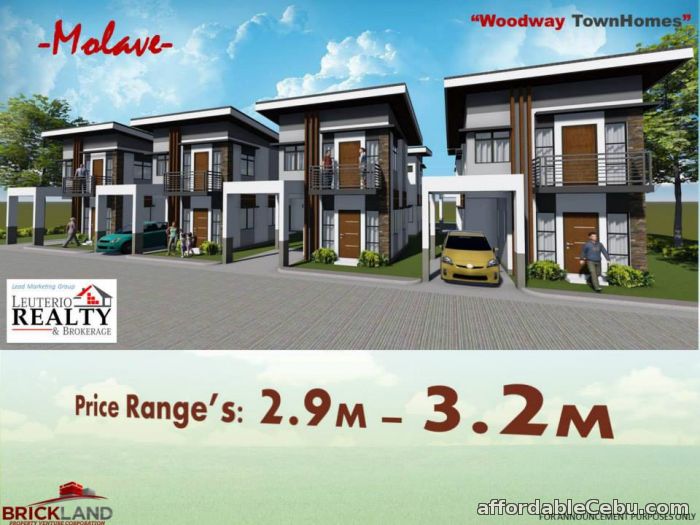 1st picture of MOLAVE UNIT 2-Storey Rear Attached at  Woodway Townhomes Talisay For Sale in Cebu, Philippines