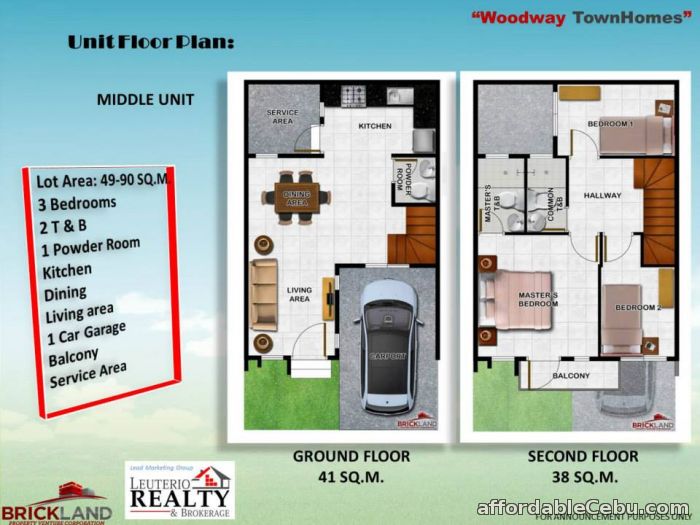 2nd picture of TOWNHOUSE - AMBER MODEL UNIT at Woodway Townhomes Talisay For Sale in Cebu, Philippines