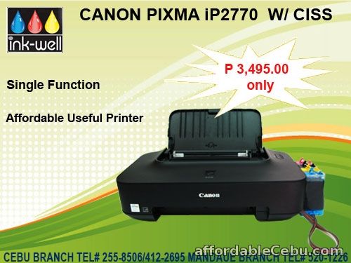 1st picture of CANON IP2770 W/ CISS @ CEBU INK-TONER WELL For Sale in Cebu, Philippines