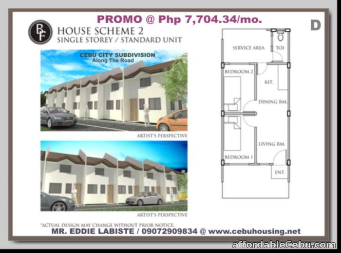1st picture of CEBU HOUSE AND LOT FOR SALE AT BF CITY HOMES2 MODEL 2 For Sale in Cebu, Philippines