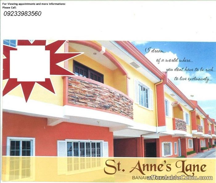 3rd picture of St. Anne’s Lane Homes ready for occupancy Cebu City 09233983560 For Sale in Cebu, Philippines