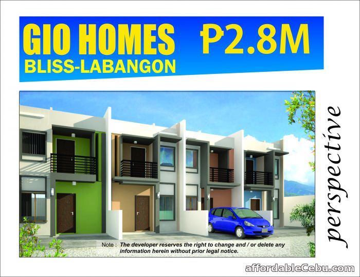 1st picture of House and Lot in Labangon, Cebu City - Gio Homes For Sale in Cebu, Philippines