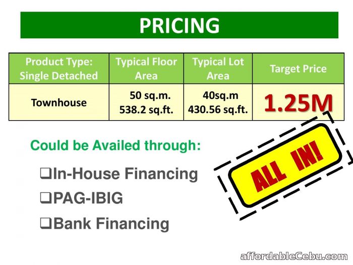 3rd picture of Richwood  2 bedrooms COMPOSTELA Townhouses (PRE-SELLING) For Sale in Cebu, Philippines