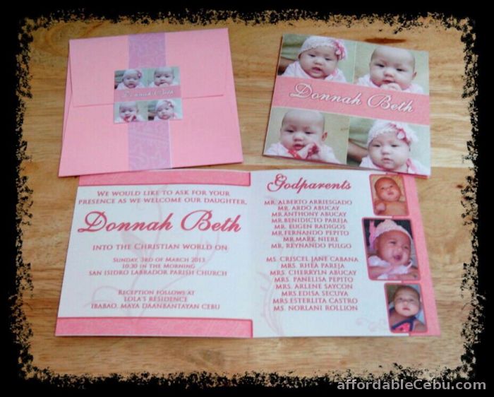 1st picture of Baptism Invitation For Sale in Cebu, Philippines