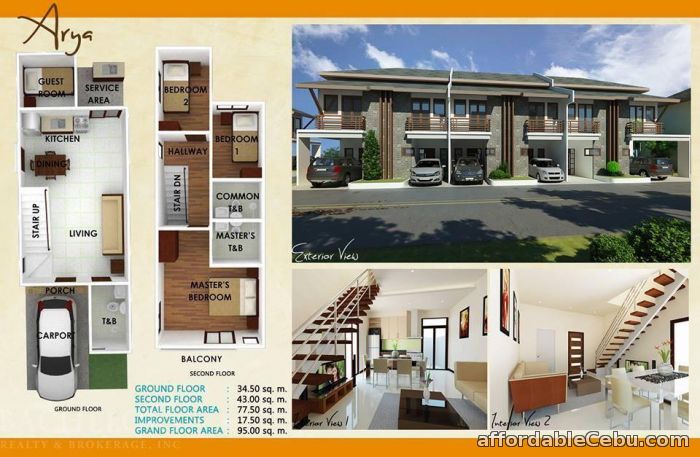 2nd picture of Mandaue 4BR Townhouse Arya Model 20,040/month 09233983560 For Sale in Cebu, Philippines