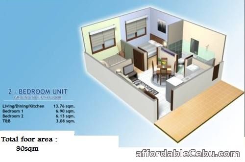 4th picture of 2 bedroom Fully furnished Condominium Unit Near in Sm SRP For Rent in Cebu, Philippines