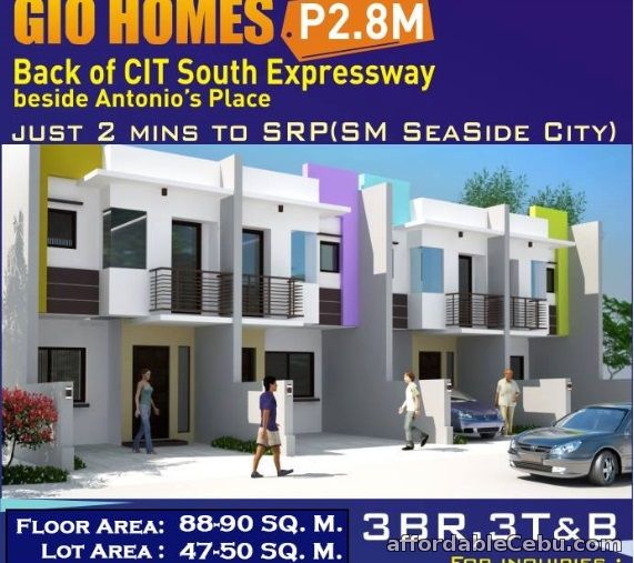 1st picture of GIO HOMES (Back of CIT South Expressway) For Sale in Cebu, Philippines