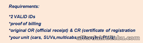 2nd picture of Loan with Collateral, cash within 1 Hour! Offer in Cebu, Philippines