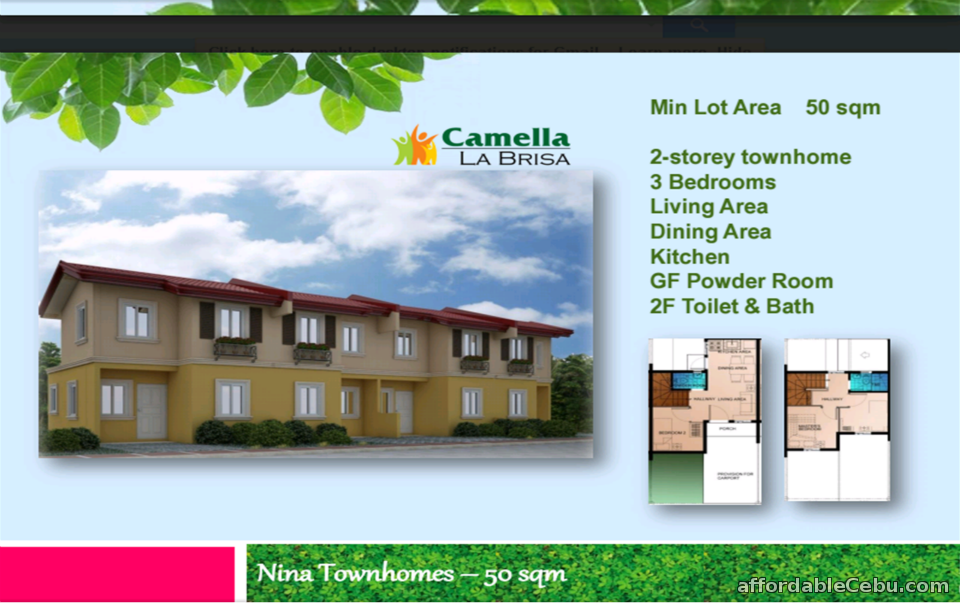 1st picture of Camella La Brisa Mactan 2storey Townhomes 09321464757 For Sale in Cebu, Philippines