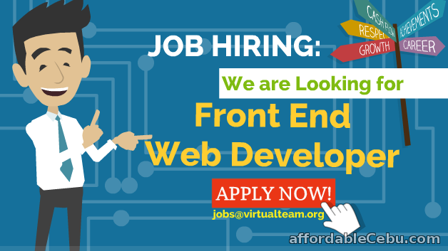 1st picture of Job Hiring:  Front End Web Developer (Homebased) Offer in Cebu, Philippines