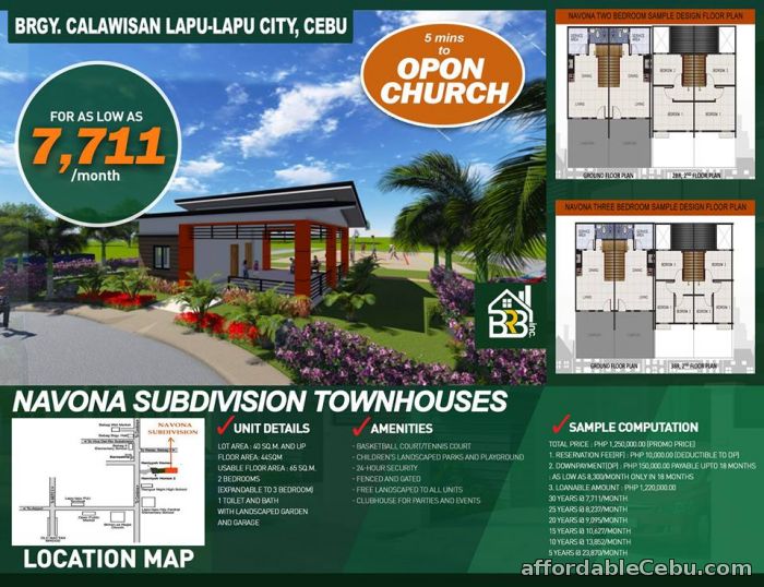 1st picture of Navona Subdivision Lapulapu Calawisan 7,711/month For Sale in Cebu, Philippines