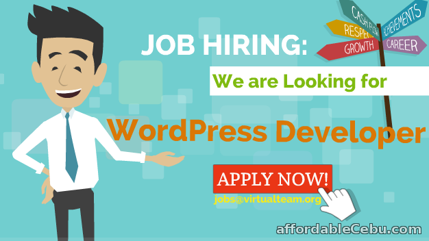 1st picture of Job Hiring:  Wordpress Developer (Homebased) Looking For in Cebu, Philippines