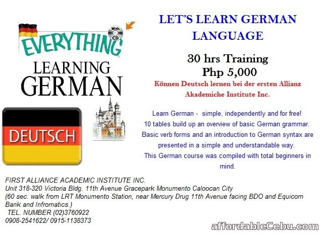 1st picture of LET’S LEARN GERMAN LANGUAGE Offer in Cebu, Philippines
