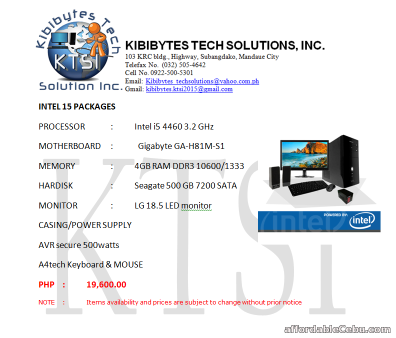 1st picture of For Sale  Intel i5 Packages For Sale in Cebu, Philippines