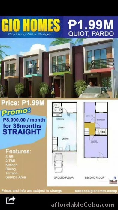4th picture of GIO HOMES - Quiot, Pardo - as low as 8,000 per month For Sale in Cebu, Philippines