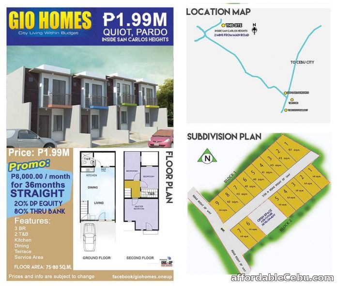 2nd picture of GIO HOMES - Quiot, Pardo - as low as 8,000 per month For Sale in Cebu, Philippines