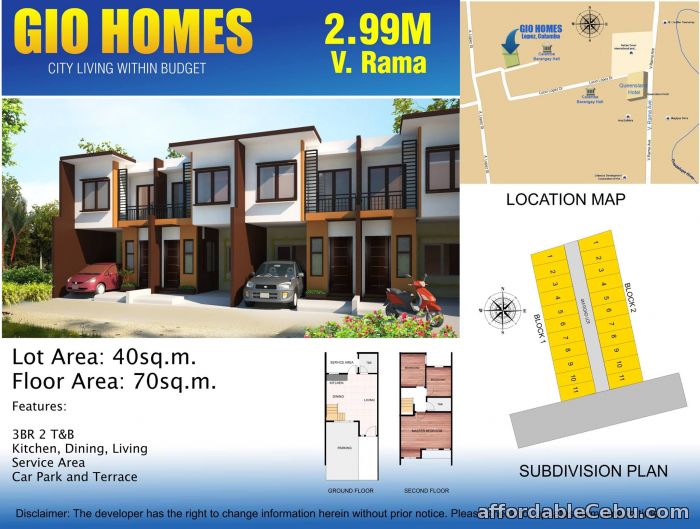 1st picture of Gio Homes V Rama For Only 2.99M For Sale in Cebu, Philippines