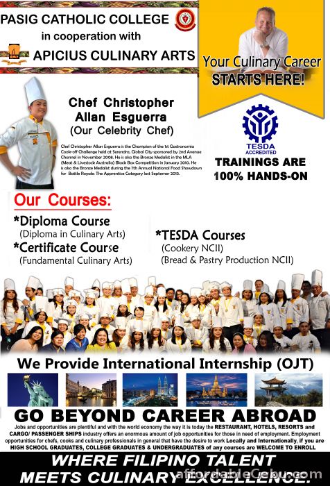 1st picture of APICIUS CULINARY ARTS - PASIG Announcement in Cebu, Philippines